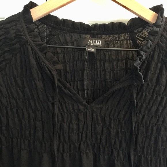 Black Peasant Top - Picture 3 of 6